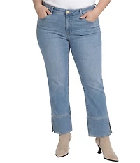 Liverpool Los Angeles Plus Size Kennedy Stretch Denim Mid Rise Side Slit Jeans