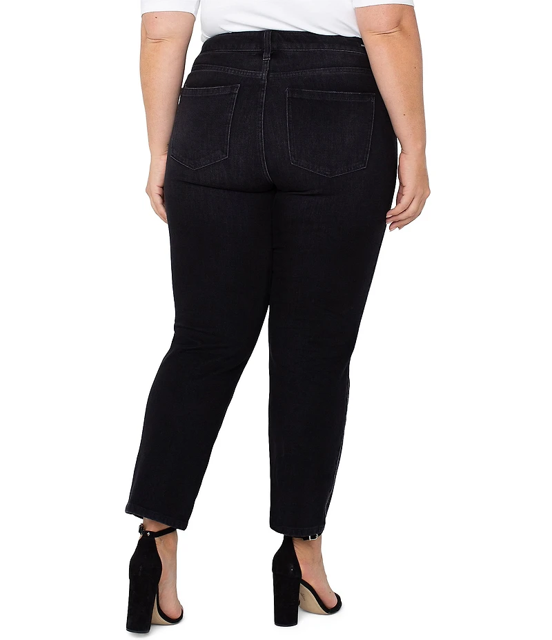 Liverpool Los Angeles Plus Size Liv Non-Skinny Sparkle Side Seam Trim Ankle Jeans