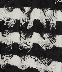 Liverpool Los Angeles Plus Size Long Mix Stitch Fringe Collarless Long Sleeve Cardigan