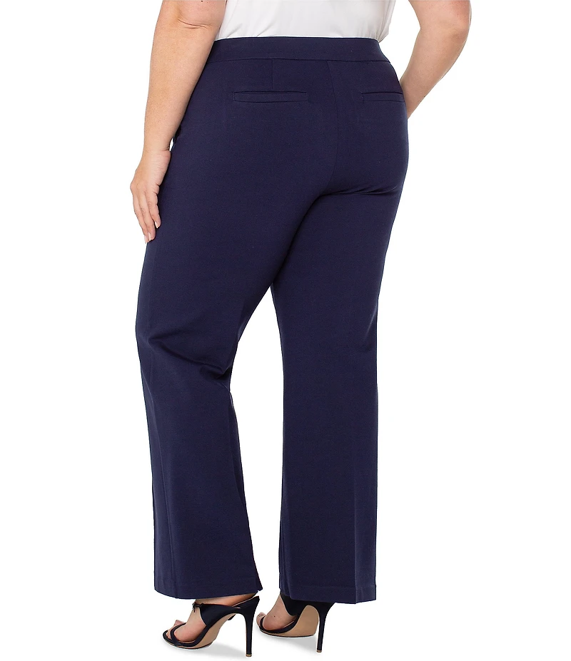 Liverpool Los Angeles Plus Size Pull On Wide Leg Trouser Pants