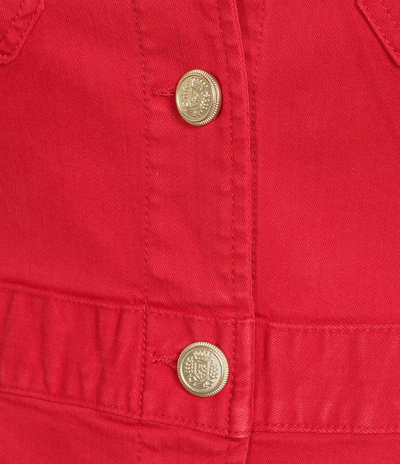 Liverpool Los Angeles Plus Size Slub Twill Peak Lapel Collar Long Sleeve Peplum Jacket