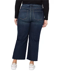 Liverpool Los Angeles Plus Size Stride High Rise Wide Leg Cropped Jeans