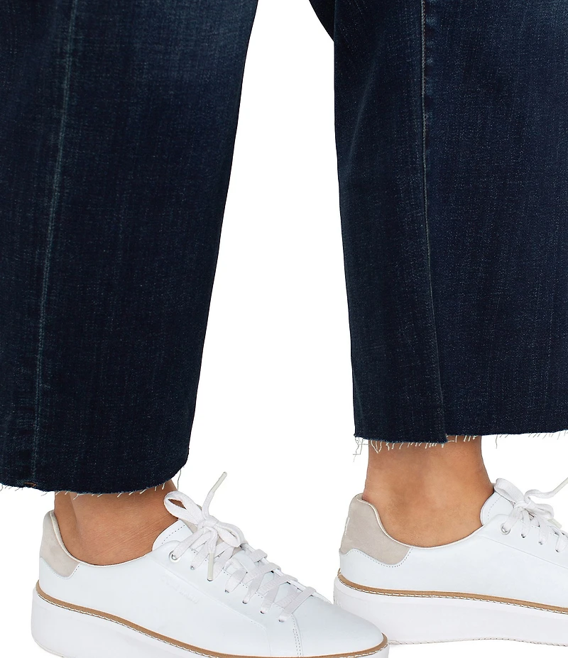 Liverpool Los Angeles Plus Size Stride High Rise Wide Leg Cropped Jeans