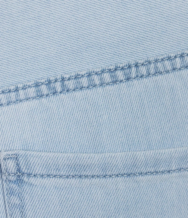 Liverpool Los Angeles Plus Size Stride Stretch Denim Striped Embroidered Wide Leg Cropped Jeans