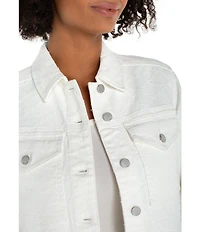 Liverpool Los Angeles Point Collar 3/4 Sleeve Trucker Jacket