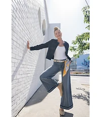 Liverpool Los Angeles Polish Denim Super Stride Wide Leg Jeans