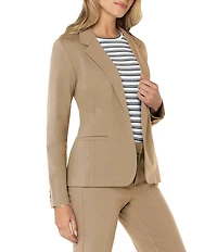 Liverpool Los Angeles Ponte Knit Notch Collar Long Sleeve Fitted Blazer