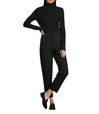 Liverpool Los Angeles Ponte Stretch Knit High Rise Cropped Straight Leg Pants