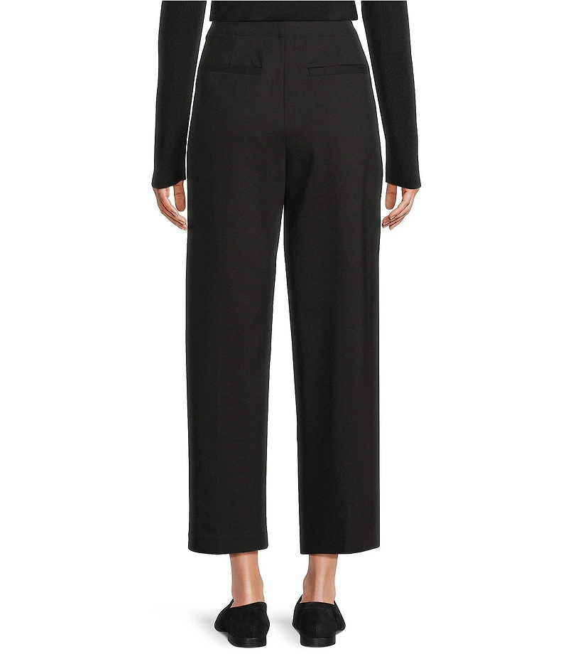 Liverpool Los Angeles Ponte Stretch Knit High Rise Cropped Straight Leg Pants