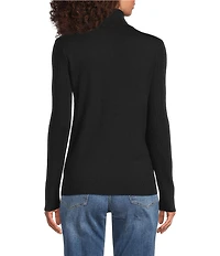 Liverpool Los Angeles Ribbed Jersey Knit Turtle Neck Long Sleeve Sweater