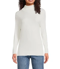 Liverpool Los Angeles Ribbed Jersey Knit Turtle Neck Long Sleeve Sweater