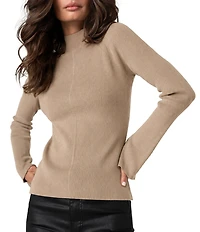 Liverpool Los Angeles Ribbed Knit Turtle Neck Long Sleeve Sweater Top