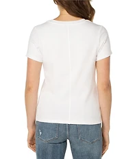 Liverpool Los Angeles Scoop Neck Short Sleeve Relax Fit Tee