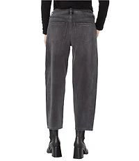 Liverpool Los Angeles Stretch Denim Mid Rise Barrel Leg Cropped Jeans