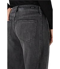 Liverpool Los Angeles Stretch Denim Mid Rise Barrel Leg Cropped Jeans