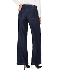 Liverpool Los Angeles Stretch Denim Wide Leg Ankle Length Jeans