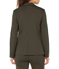 Liverpool Los Angeles Stretch Ponte Notch Lapel Fitted Blazer