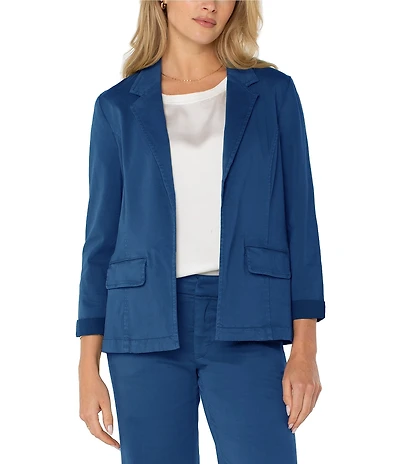 Liverpool Los Angeles Stretch Sateen Notch Lapel Fitted Blazer