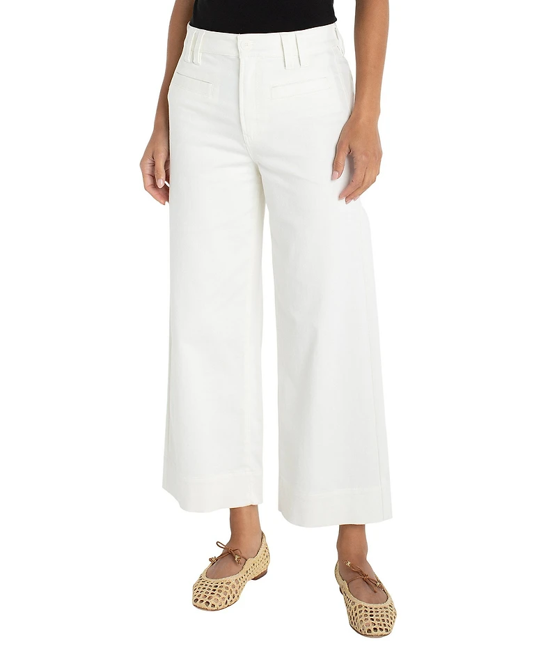 Liverpool Los Angeles Stretch Twill High-Rise Wide Leg Crop Pants