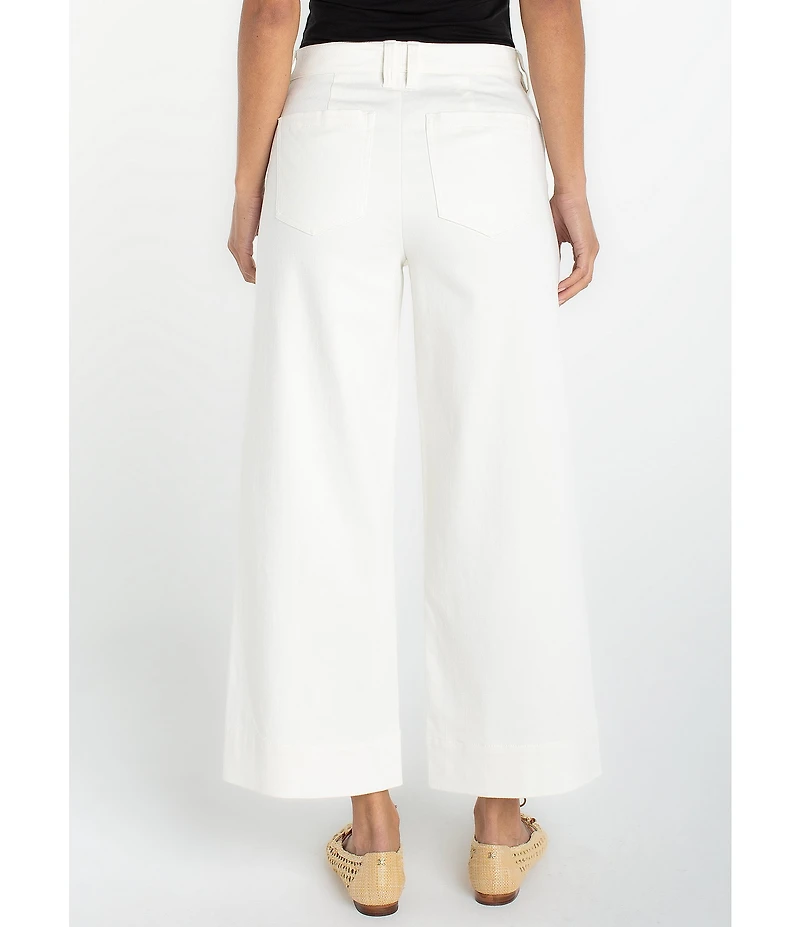 Liverpool Los Angeles Stretch Twill High-Rise Wide Leg Crop Pants