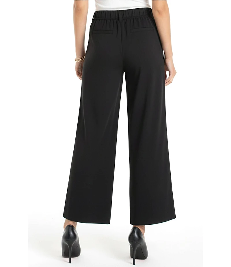 Liverpool Los Angeles Stretch Woven High Rise Pleated Wide Leg Pants