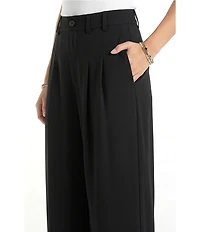 Liverpool Los Angeles Stretch Woven High Rise Pleated Wide Leg Pants