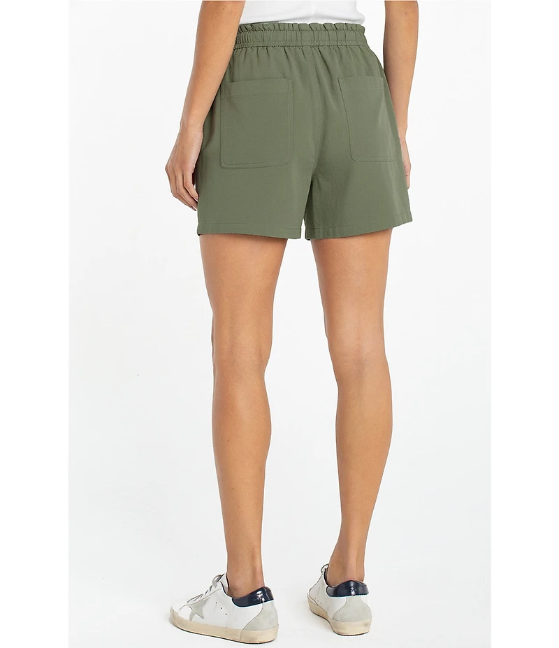 Liverpool Los Angeles Stretch Woven Mid-Rise Elastic Waist Shorts