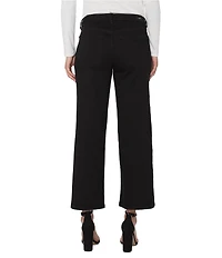 Liverpool Los Angeles Stride Stretch Denim Mid Rise Wide Leg Cropped Jeans