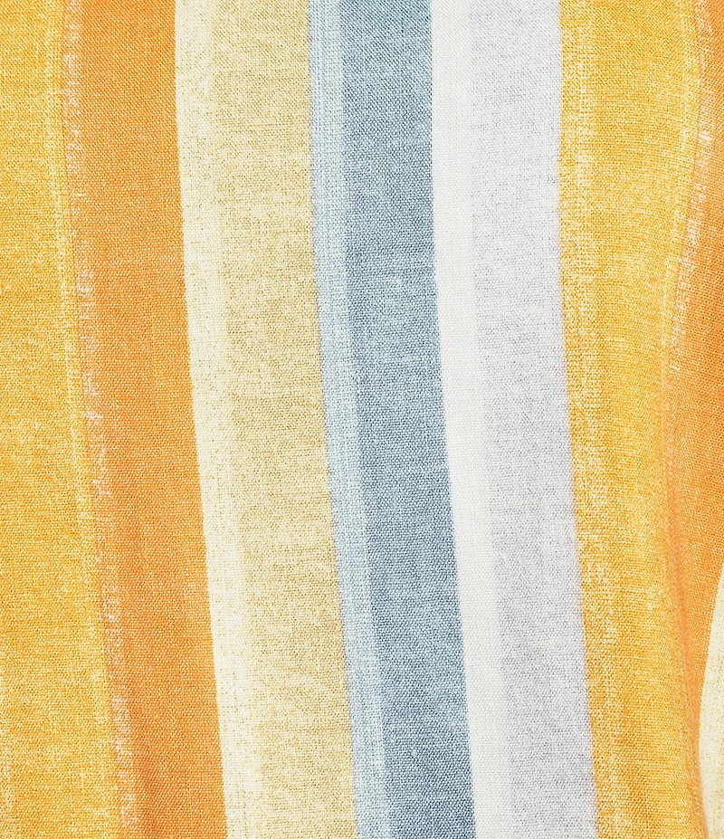 Liverpool Los Angeles Stripe Stretch Linen Blend Round Neck Sleeveless Top