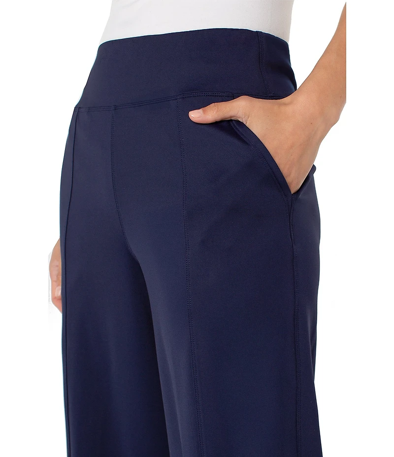 Liverpool Los Angeles Tech Knit Wide Leg Mid Rise Pants