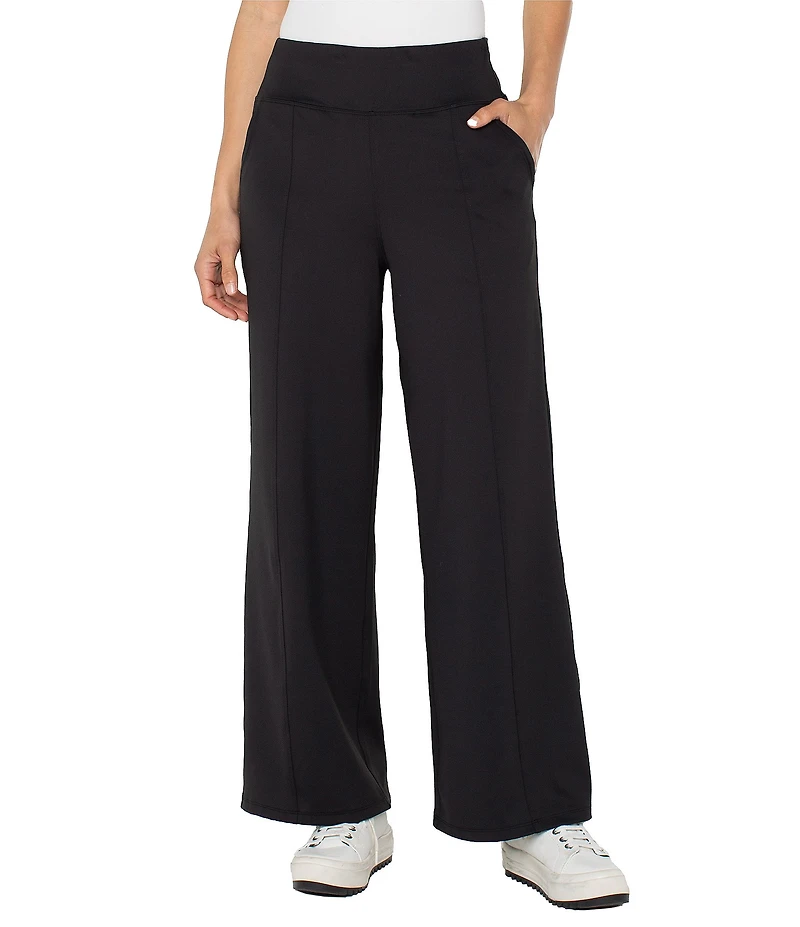 Liverpool Los Angeles Tech Knit Wide Leg Mid Rise Pants
