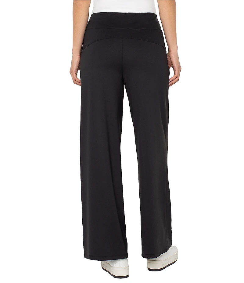 Liverpool Los Angeles Tech Knit Wide Leg Mid Rise Pants