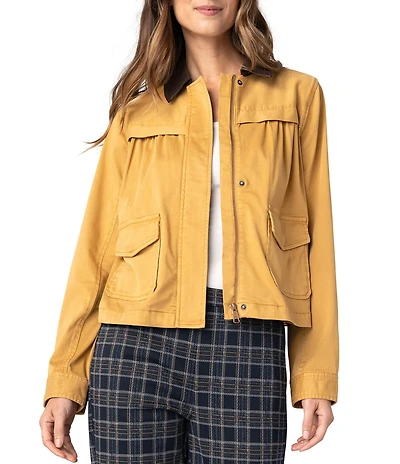 Liverpool Los Angeles Twill Point Collar Long Sleeve Swing Jacket