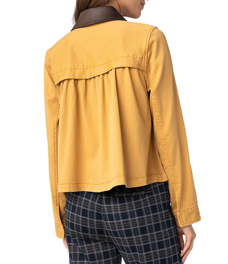Liverpool Los Angeles Twill Point Collar Long Sleeve Swing Jacket