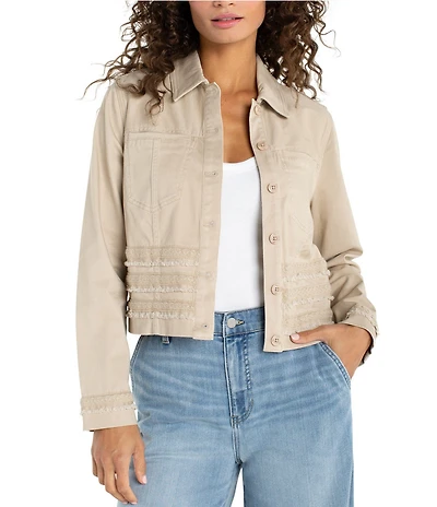 Liverpool Los Angeles Twill Point Collar Long Sleeve Trucker Jacket