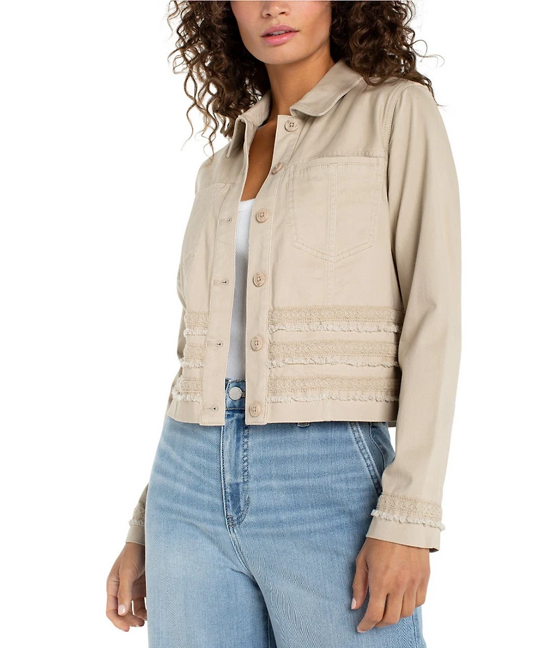 Liverpool Los Angeles Twill Point Collar Long Sleeve Trucker Jacket