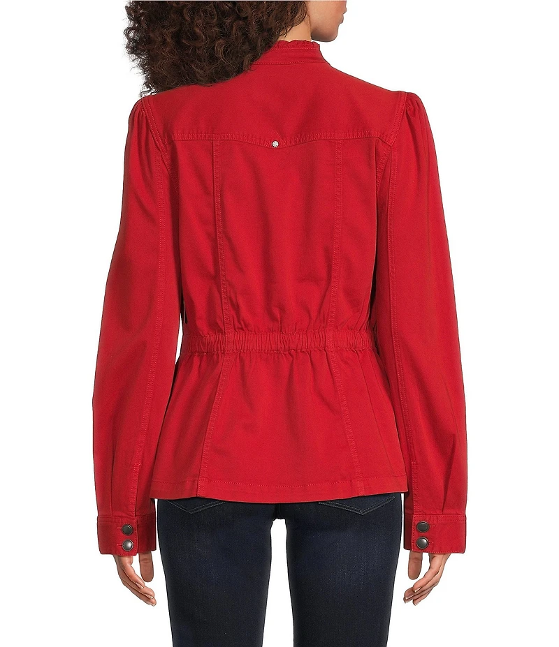 Liverpool Los Angeles Twill Round Collar Long Sleeve Trucker Jacket