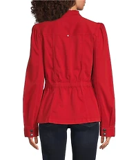 Liverpool Los Angeles Twill Round Collar Long Sleeve Trucker Jacket