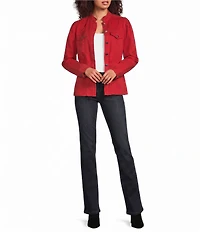 Liverpool Los Angeles Twill Round Collar Long Sleeve Trucker Jacket