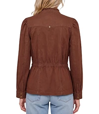 Liverpool Los Angeles Twill Round Collar Long Sleeve Trucker Jacket