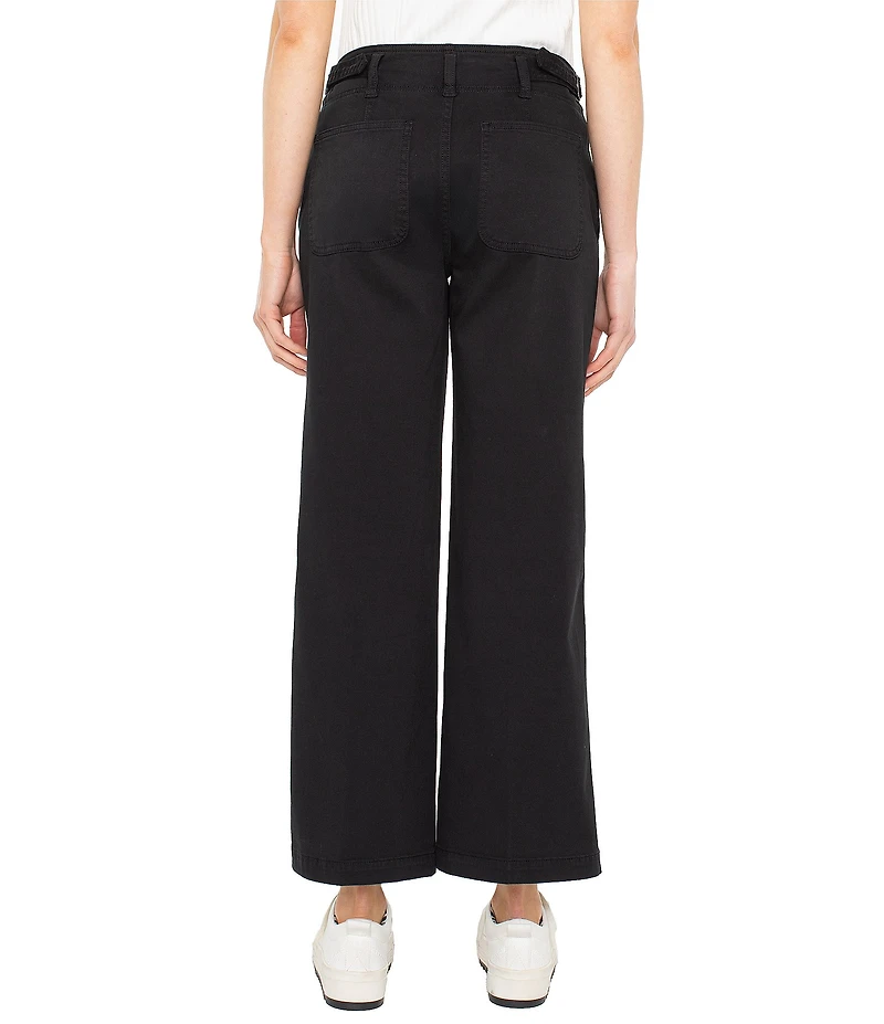 Liverpool Los Angeles Twill Stretch Hi-Rise Cinch Waist Wide Leg Pants