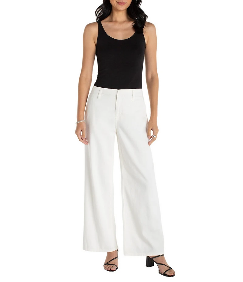 Liverpool Los Angeles Weekender Mid Rise Wide Leg Pants