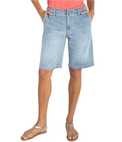 Liverpool Los Angeles Weekender Stretch Denim Mid Rise Bermuda Shorts