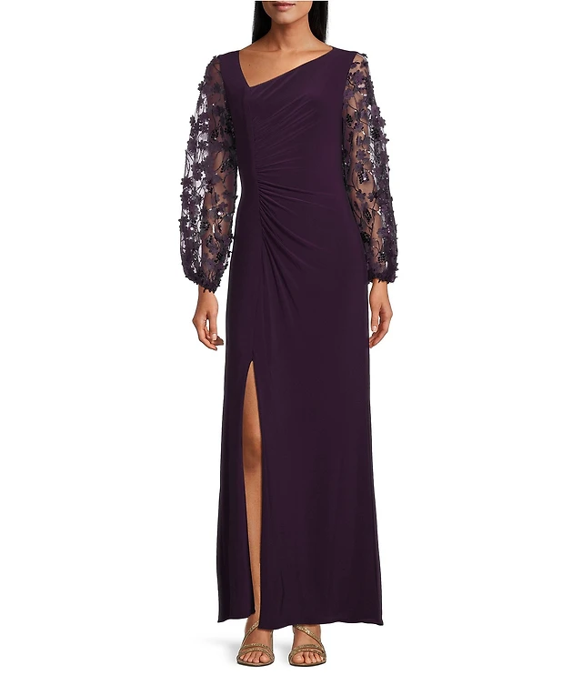 Le Bos Livia Jolie by Le Bos Long 3D Floral Sleeve Dress | Liberty Center