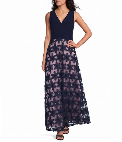 Livia Jolie by Le Bos V-Neck Sleeveless Long Ball Gown