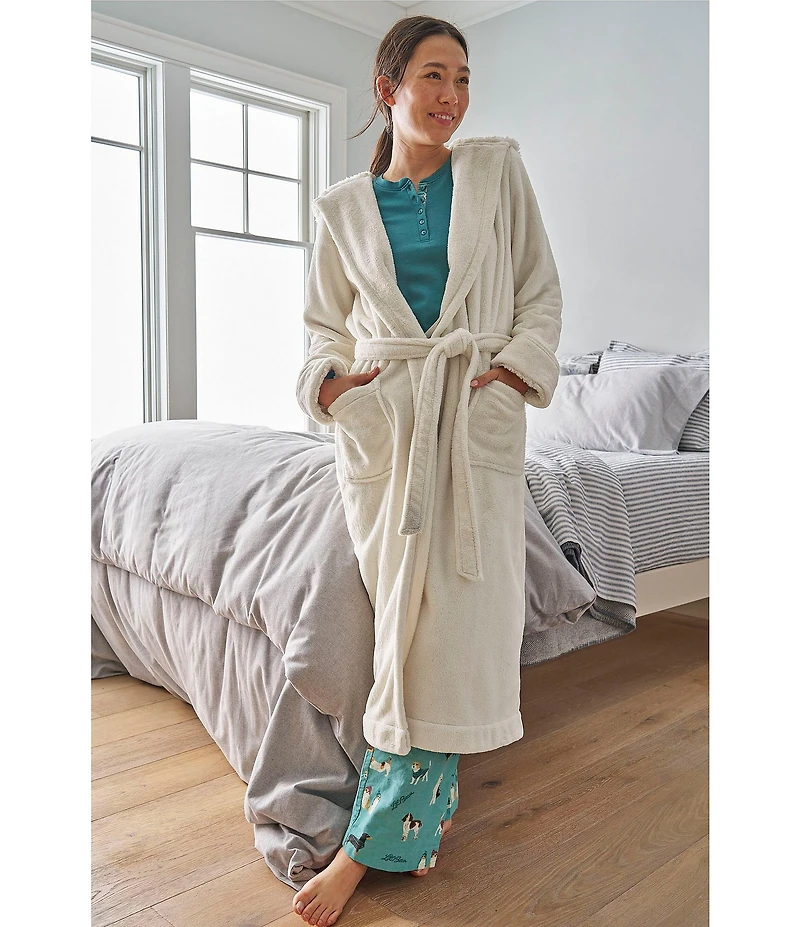 LL.Bean Hooded Wicked Plush Robe