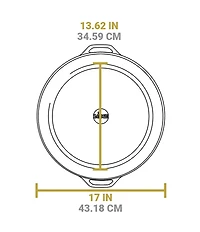 Lodge Cast Iron 17 #double; Seasoned Cast Iron Dual Handle Pan