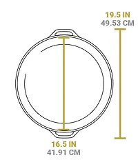 Lodge Cast Iron 17 #double; Seasoned Cast Iron Dual Handle Pan
