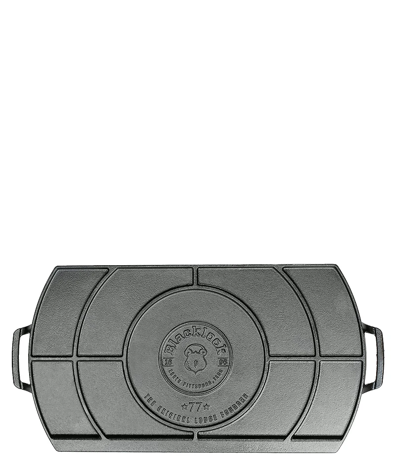 Lodge Cast Iron Blacklock Triple Seasoned Cast Iron Double Burner Griddle