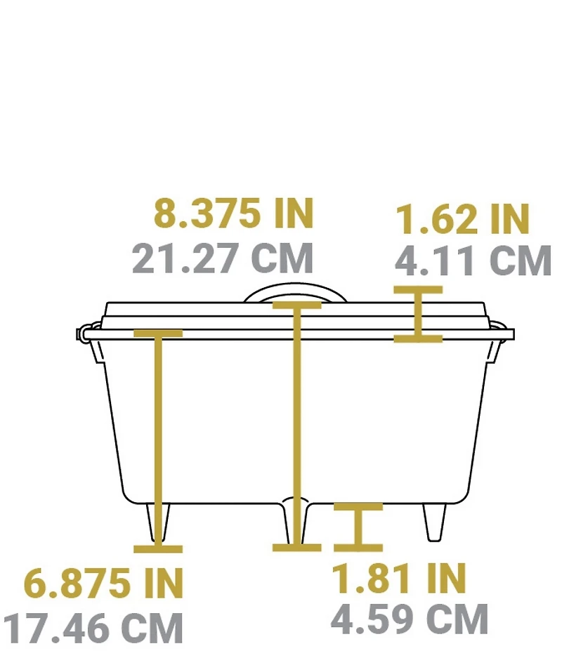 Lodge Cast Iron Camp Dutch Oven- 8-Qt